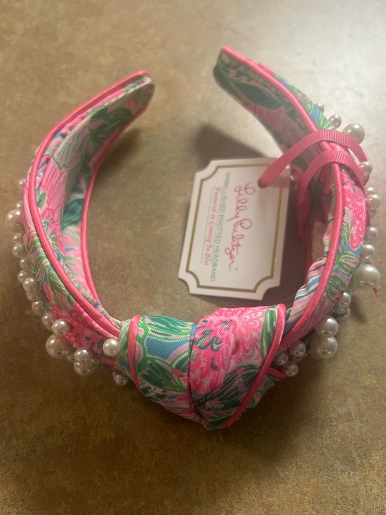 Lilly Pulitzer Accessories - NWT LILLY PULITZER pink Tropical Pearl-Embellished Headband